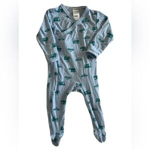 Bonds Blue Footie with Vehicle Print